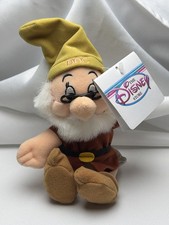 Disney Store Doc Dwarf Plush Vintage Snow White Seven Dwarfs Stuffed Toy Tag