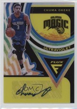 2020-21 Panini Flux Ultraviolet Signatures Silver Prizm Chuma Okeke Auto 0x2s