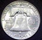 1950-D BU Uncirculated Franklin Silver Half Dollar HD4