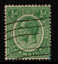 Jamaica 1921 1927 King George V ½d SG89a Used