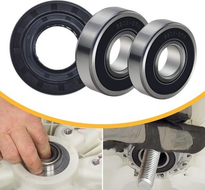 Front Load Washer Tub Ball Bearings Washing Machine Bearing Kit Black 