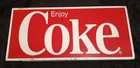 Vintage 1970s Coca-Cola Metal Sign “Enjoy Coke” Red & White 22"x10" Advertising