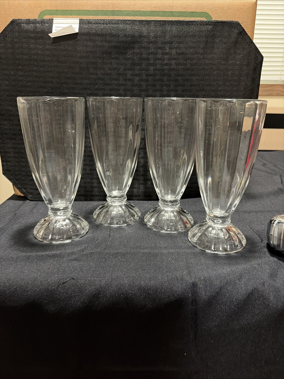 4 Vintage Libbey 12 oz. Soda Milk Shake Glass (5110)-USA Made