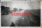 I9/58 WW2 ORIGINAL PHOTO OF GERMAN WEHRMACHT MILITARY TRUCKS AND VEHICLES HALTED