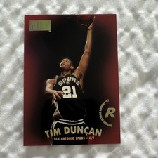 SkyBox 1997-98 Premium #112 Tim Duncan Rookie San Antonio Spurs Basketball Card. rookie card picture