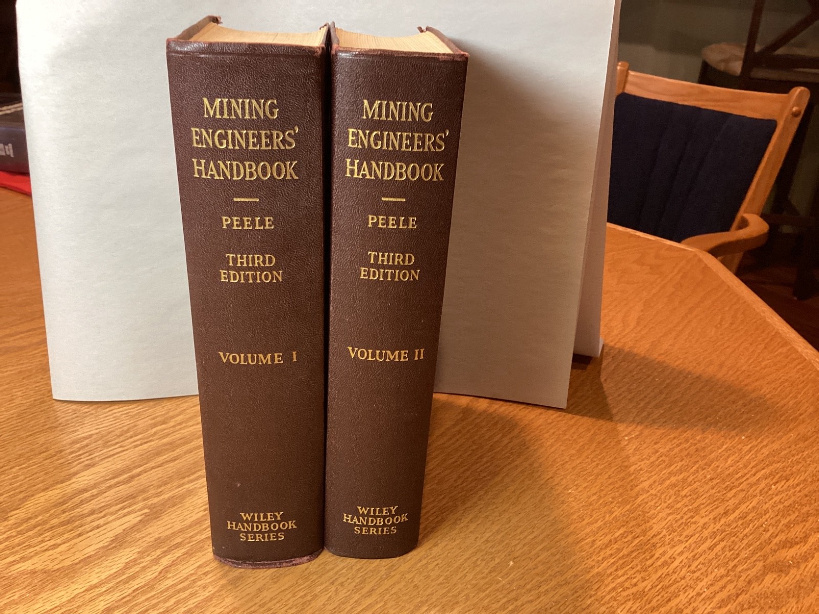 Mining Engineers’ Handbook Peele Third Edition Vol I & II 1941 Wiley HB Set
