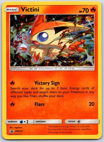 Pokemon Victini - SM225 Holo Promo Sun & Moon Promo Lightly Played