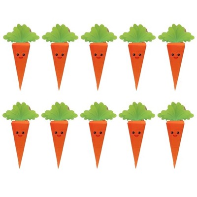 10Pcs Easter Treat Boxes Lovely Carrot Candy Holder Gift Box for Goodie Packings
