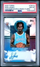 2025 TOPPS CONTEMPORARY MARKS RAINBOW FOILBOARD SION JAMES ROOKIE RC PSA 8 AUTO