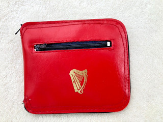 Vintage Guinness Memorabilia Red Folding Shopping Bag 12cm x 10.5cm