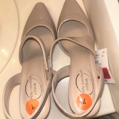 Tan sling backs