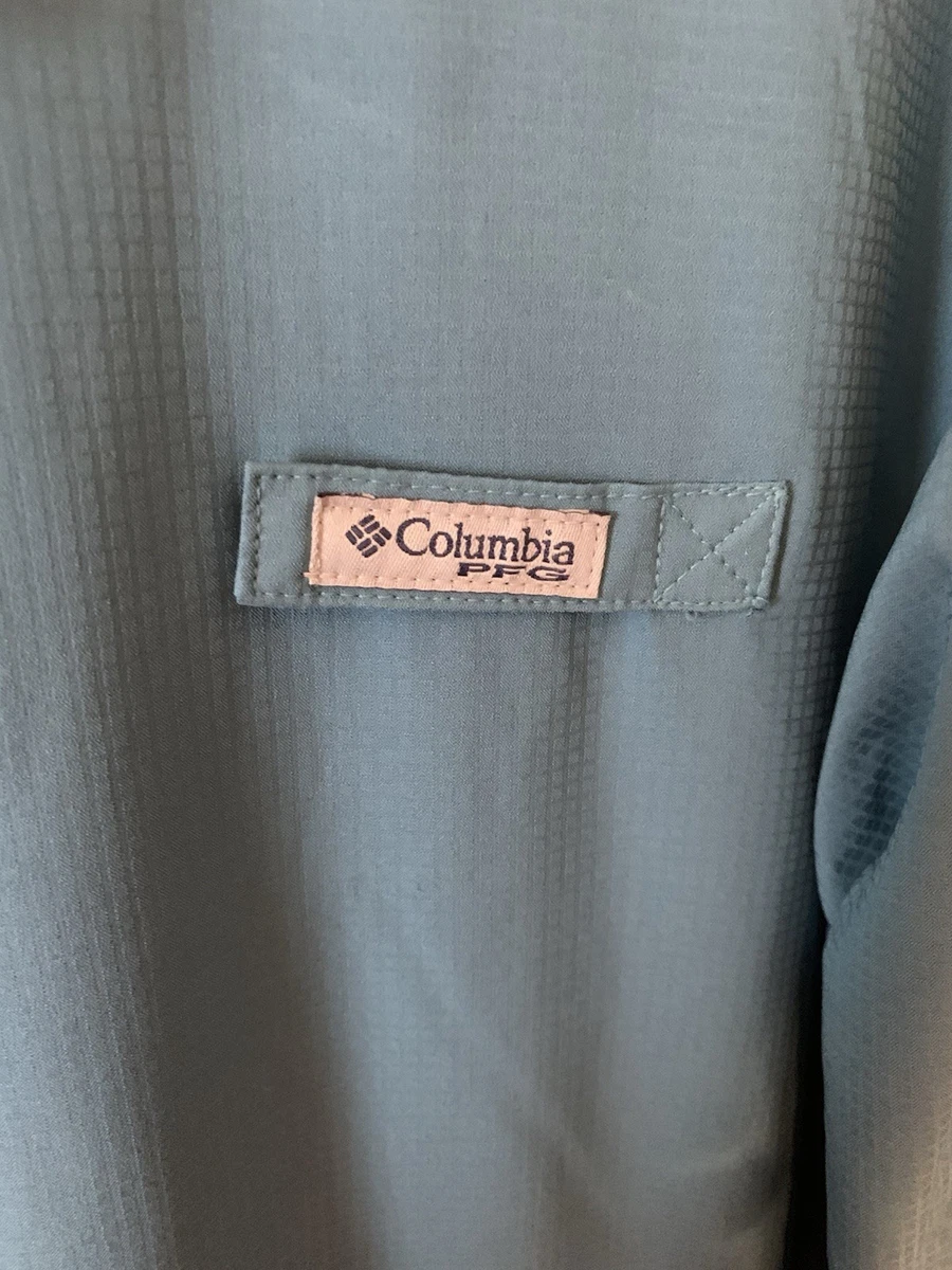 Camisa de pesca Columbia PFG manga larga para mujer XXL verde azulado omni tono