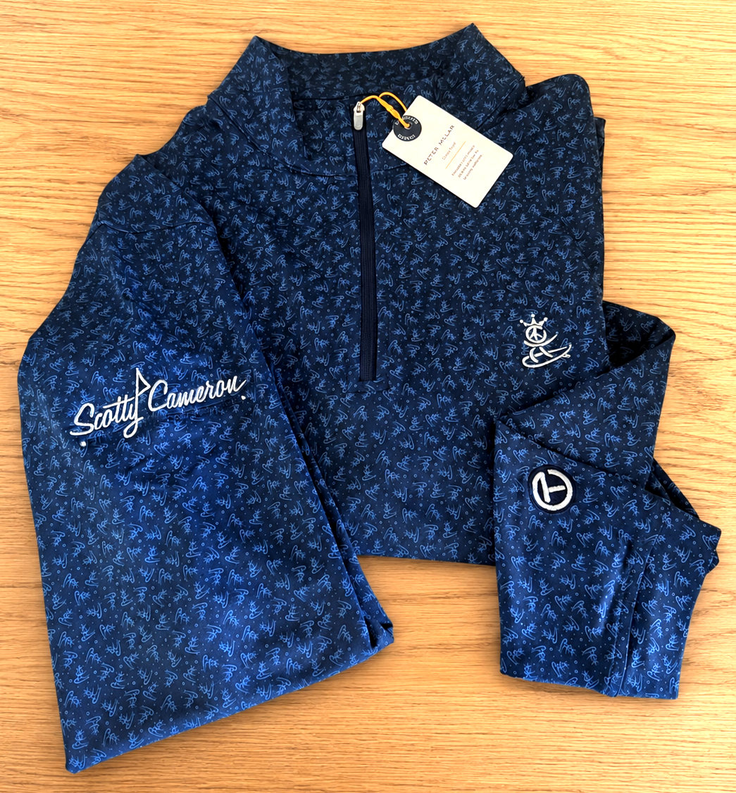サークルT SCOTTY CAMERON ネイビー Scotty Cameron Gallery PEACE SURFER Circle T 1/4 Zip Pullover Size