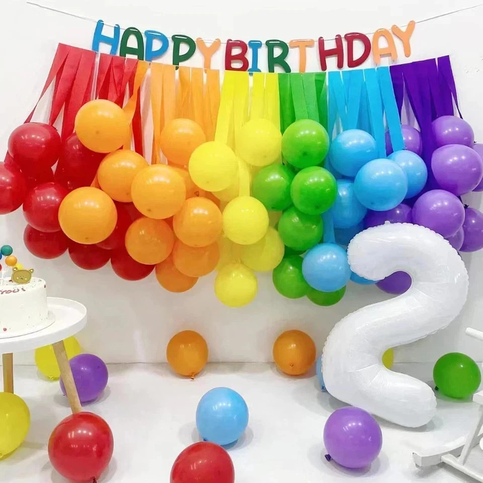 200Pcs Balloons 5 Inch Assorted Colors, Small Mini Rainbow Latex Balloons for Pa - Image 4 of 4