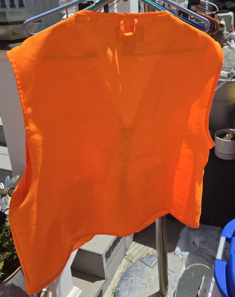 Mossy Oak Men's Size L/XL Zip Front Hunting Vest Hiking Outdoor Blaze Orange - Image 3 of 3