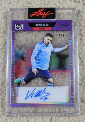 2023 Leaf Pure Pro Set 1989 David Villa Auto Purple # 2/5 SSP Card # 89-DV1