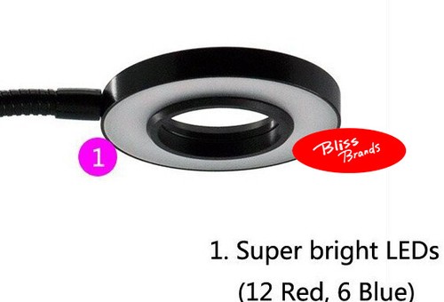 LED Grow Light Adjustable Head 360 Ring Bendable Super Bright with Clamp - Picture 2 of 6