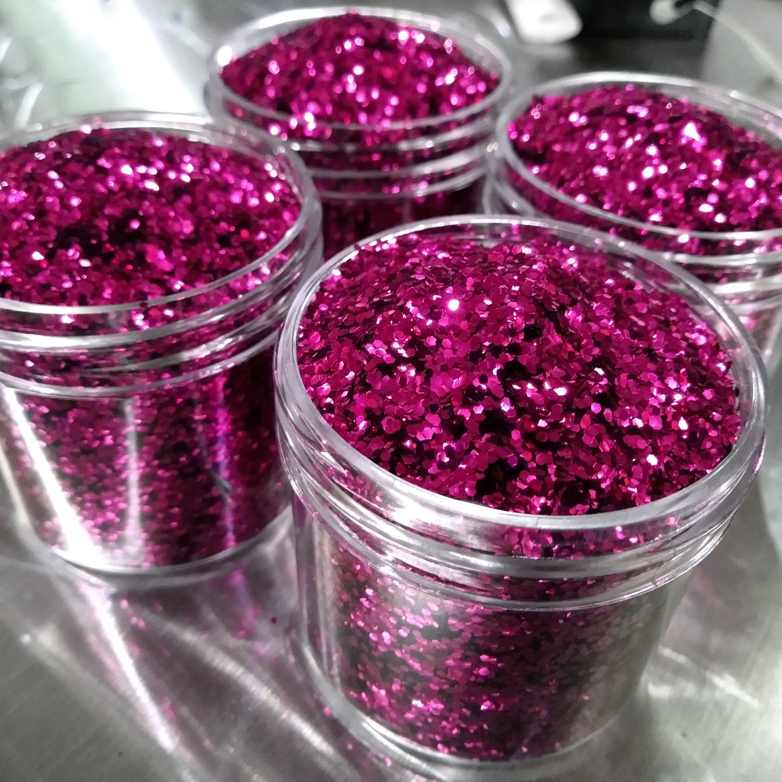 NEW 2 OZ. Jar HOT PINK High Temp Glitter .030 Hex Fishing Lure Making  plastisol