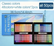 48 + 2 Amazing Soft Oil Pastels NEW Shipping Included