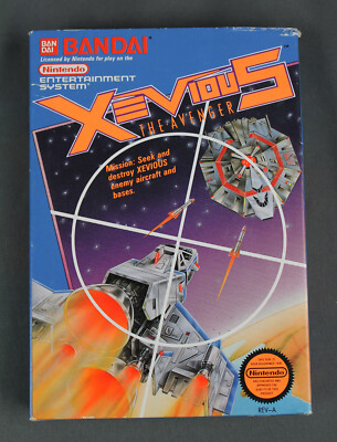 Xevious The Avenger Video Game with Box and Manual, NES TESTED, Nintendo