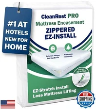CleanRest Pro Mattress Protector Encasement, MicroPlush Fabric, Ultimate Slee