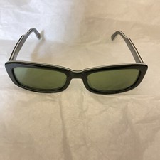 ROMEO GIGLI -90  s VTG Sunglasses,  Green Olive  w/White Edge Trim  Frames 0181 