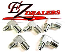 Hydraulic Adapter Fitting 3/8 JIC X 3/8 NPT 90 Degree Elbow "QTY-5" AN -6 JIC