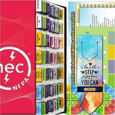 2023 NEC Code Book Tabs, NFPA 70 National Electrical Code Pre-Printed Tabs with 