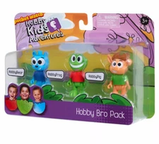 HobbyKids 3-Piece Hobby Bro Figure Set Includes HobbyPig HobbyBear and HobbyFrog