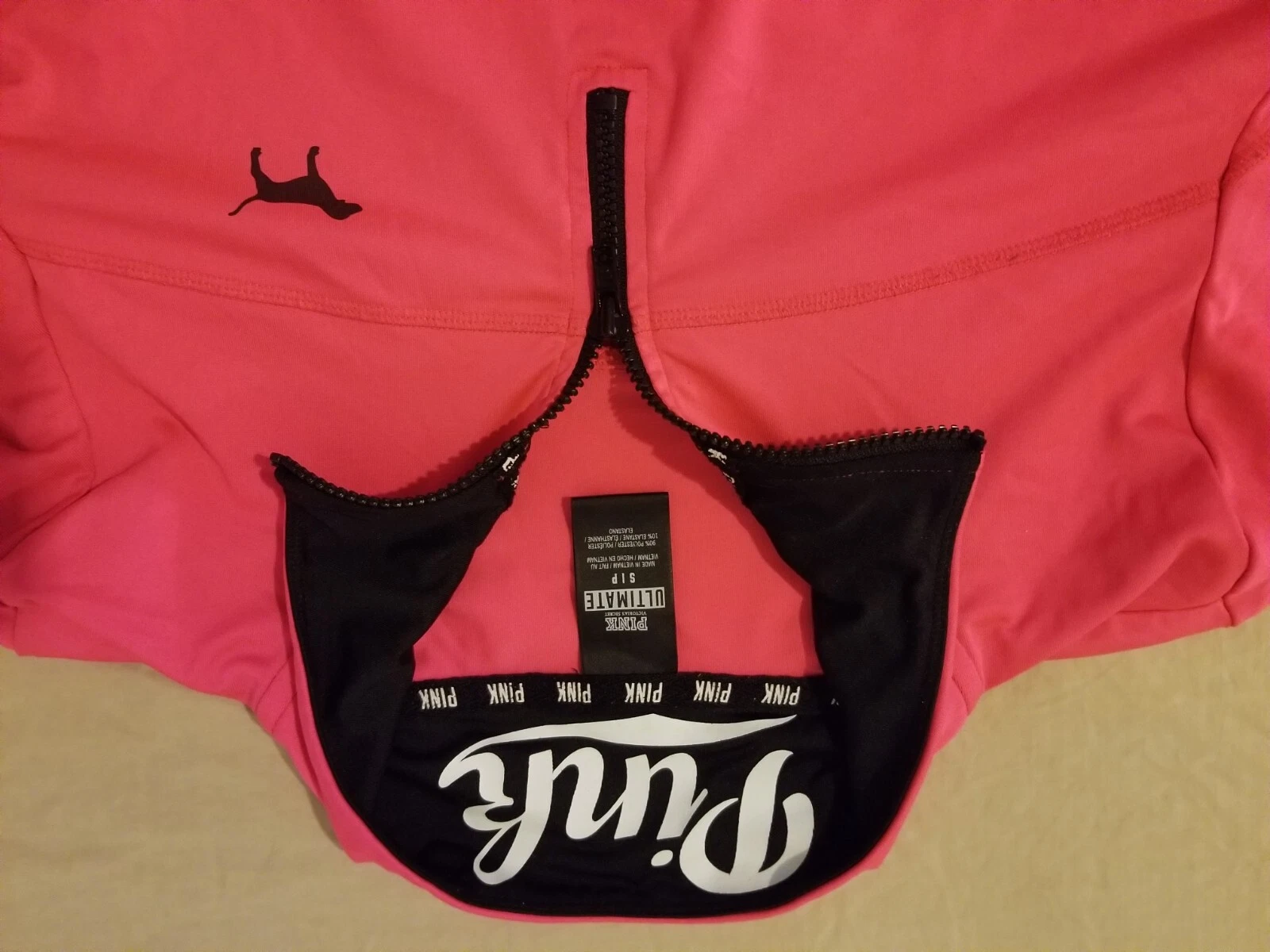 victoria-secret-vs half zip long sleeve athletic shirt