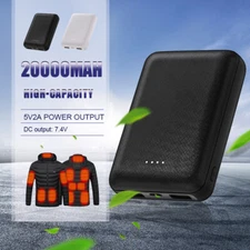 20000mAh Power Bank for Electric Heated Jacket Vest Body Warmer USB Battery Pack