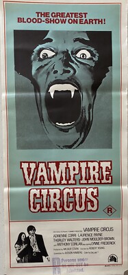 Vampire Circus Poster - Original 70s Vintage Hammer Horror Movie Daybill UNUSED!