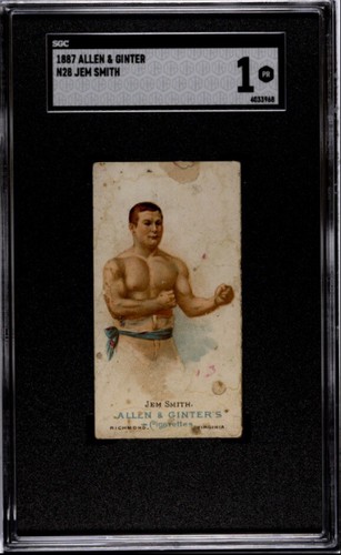 1887 N28 Allen & Ginter #43 Jem Smith — SGC 1