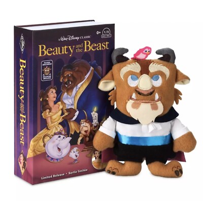Disney Parks Limited Edition Beauty and the Beast VHS Plush Sealed