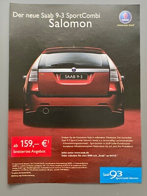 Der neue Saab 9-3 Sport Combi Salomon 2006 Vintage Ad Werbung Reklame