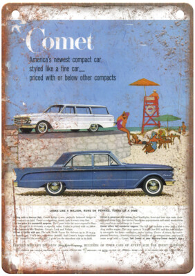Vintage 1960 Comet Ad Retro Look Metal Sign A7083