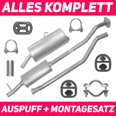 Kompl. Auspuffanlage Auspuff für Citroen Berlingo I 1 10/03-11/09 1.1i|1.4i|1.6i