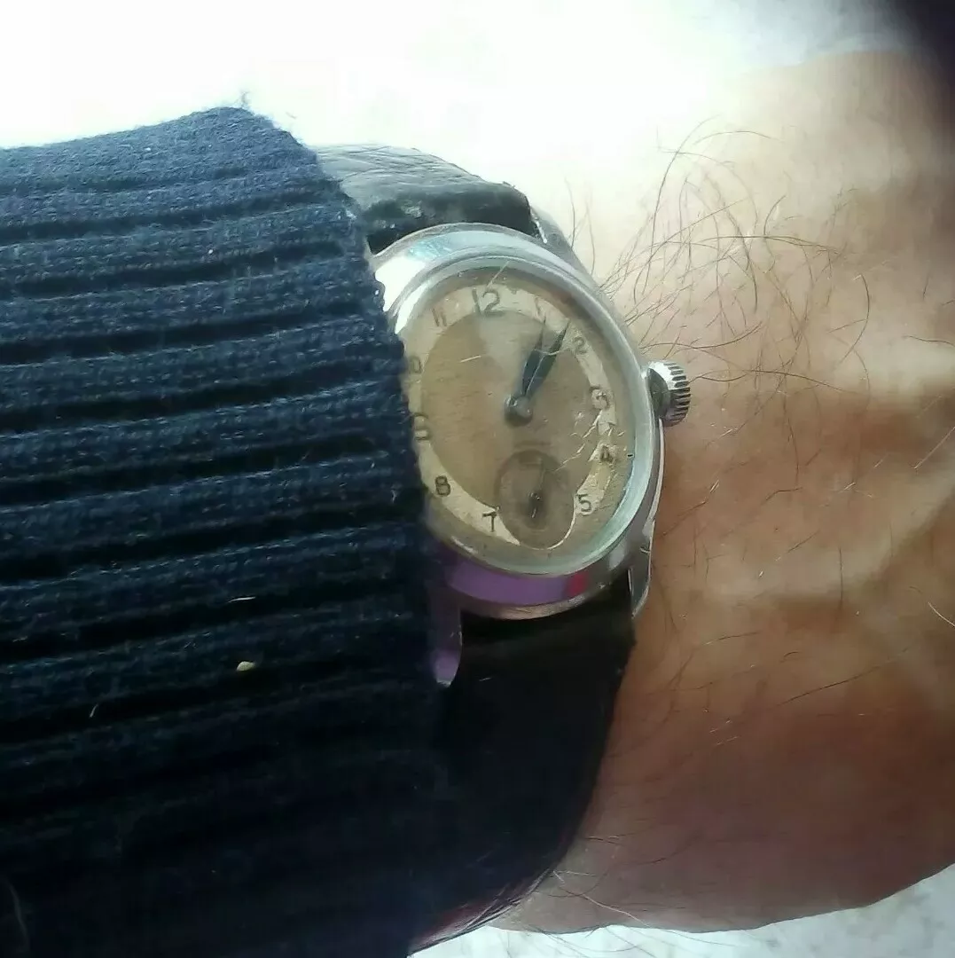 Vintage Mens Rotary WW2 SWISS Military Hand Wind watch Cal 7 440 V.G.W.C