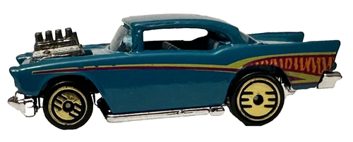Hot Wheels 57 CHEVY #213 Teal Aqua RELEASE 1994 sciolto quasi come nuovo - Foto 6 di 10