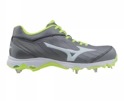 Mizuno Spike Advance Sweep Womens Metal Cleats Softball Gray Green  Shoes