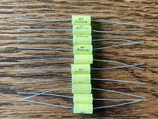 10 New .0025 uf 630v Yellow Film Capacitors Guitar Tube Amp Tone 252K 2500 pf