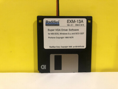 RadiSys 80-0469-00 EXM-13A Disk 2 of 3 Super VGA Window 3.x, SCO ODT Software