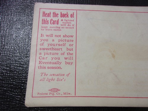 Antique Lexington Car Ad Dealership Federal Printing Milwaukee Promotion Rare - Picture 10 of 11