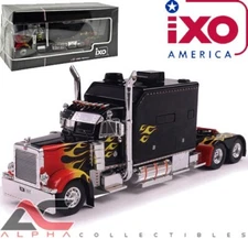 IXO IA43009 / U43TR002  1:43 2002 PETERBILT 379 CUSTOM (BLACK w/FLAMES)