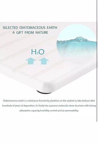 2 PEZZI Sottobicchieri Diatomite Assorbenti Acqua Rettangolari (12,2"x5,5") Bianco - Foto 3 di 10