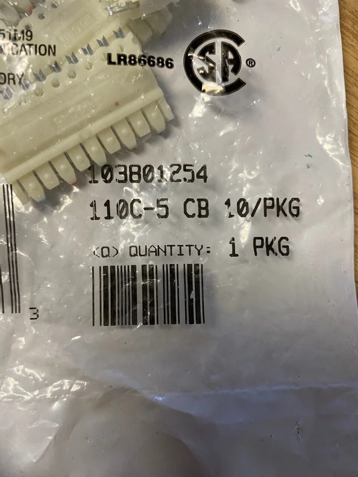 Lucent 103801254 connector block 110C 5 CB **PACK OF 10** - Image 2 of 2