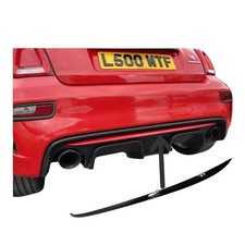 Für Abarth 500 595 Heck Diffusor Lippe Abdeckung Glanz Schwarz Stoßstange Cover 3M S4 695