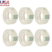 6 Rolls Clear Tape Refills Gift Wrapping Office Home School Crafting Supplies US