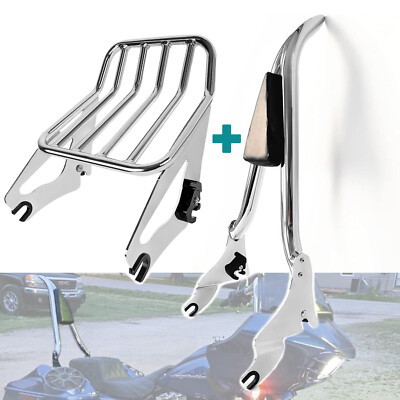 Luggage Rack Backrest Sissy Bar for Harley Road King Street Glide Ultra 2009-24