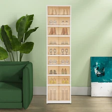 9-Tier Foldable Shoe Rack Shoe Shelf Collapsible Shoes Storage Box Shoe Cabinet
